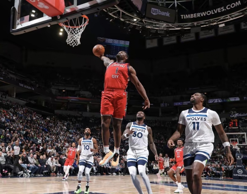 森林狼对阵太阳,锡安打出生涯之夜 森林狼对阵太阳,锡安打出生涯之夜